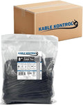 Kable Kontrol Cable Zip Ties, 8 Inch, 17000 Pcs, 40lbs Test, Black | Nylon Plastic, UV-Resistant, Self Locking, UL Listed, Indoor & Outdoor Use