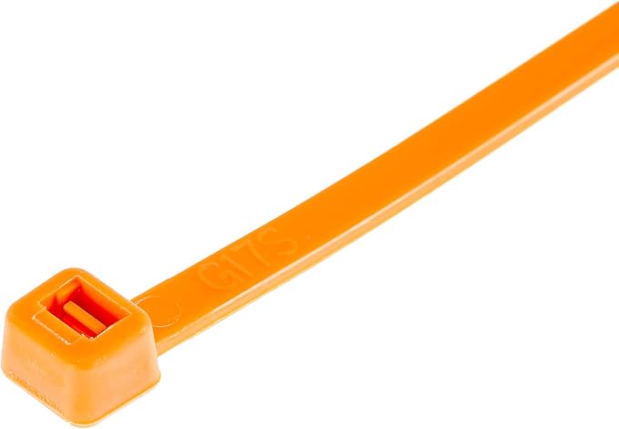 GTSE 8 Inch Orange Zip Ties, 1,000 Bulk Pack, 50lb Strength, UV Resistant Strong Nylon Cable Ties, Self-Locking 8" Tie Wraps