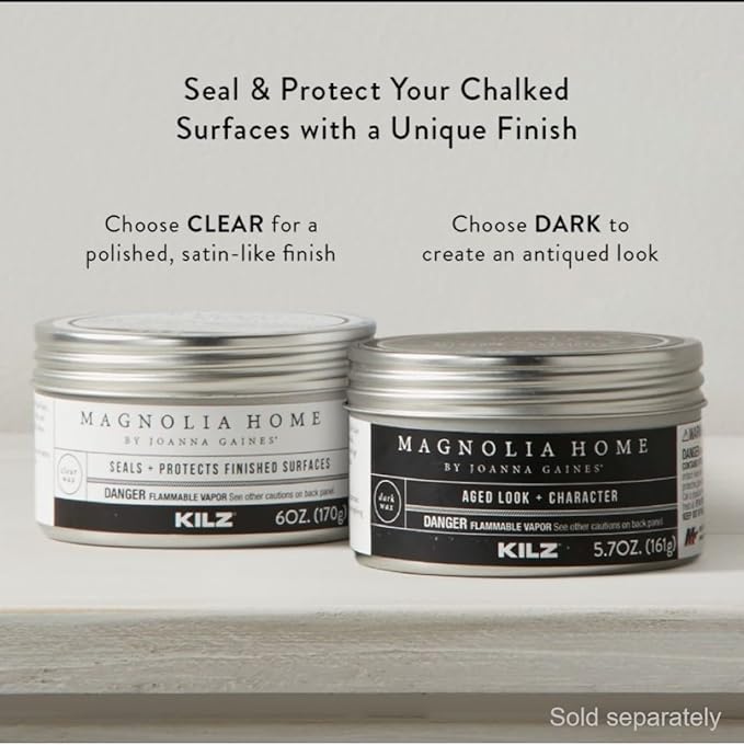 Magnolia Home by Joanna Gaines Chalk Style Interior Paint for Furniture and Cabinets, Ultra-Matte, TEXAS STORM - 1 Quart