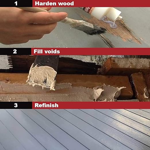 PC-Products Wood Repair Epoxy Paste and Wood Hardener Kit, PC-Woody 96 oz and PC-Petrifier 1 Gallon