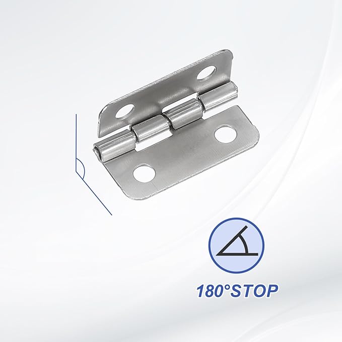 MECCANIXITY Small Butt Hinges 3/4 Inch Mini Jewelry Box Hinge with Screw for Jewelry Wooden Boxes Cabinet Drawer Doors Gate (Silver Tone, Pack of 12)