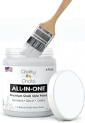 Chalky Chicks 4 Fl Oz Matte CottonTail White Chalk Paint for Furniture Without Sanding - No Prep Furniture Paint No Sanding All in One for Crafts, Wood, Cabinet, Walls, Metal, Dresser, Farmhouse