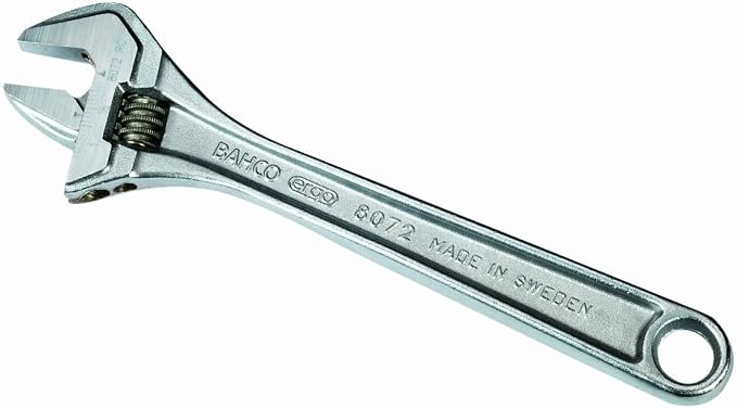Bahco 8071 RC US Adjustable Wrench, 8-Inch, Chrome