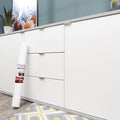 Solid White Wallpaper Stick and Peel for Walls 12 x 120 inch Thick Self Adhesive Wallpaper Removable White Contact Paper Matte for Bedroom Living Room Nursery Furniture Cabinets Classroom