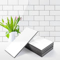 Vamos Tile Peel and Stick Backsplash Tile, 3''x6'' PVC Subway Tile, Stick on Backsplash for Kitchen/Bathroom/Fireplace,4-Piece Glossy Pure White with Dark Gray Grout