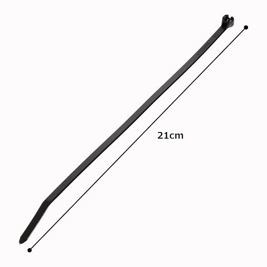 Panduit BT2S-M0 Dome-Top Barb-Ty 8" Cable Tie with Stainless Steel Barb, Indoor/Outdoor, UV/Weather-Resistant Nylon 6.6, 50 Lb. Tensile Strength, Cord Management, Black (Pack of 1000)