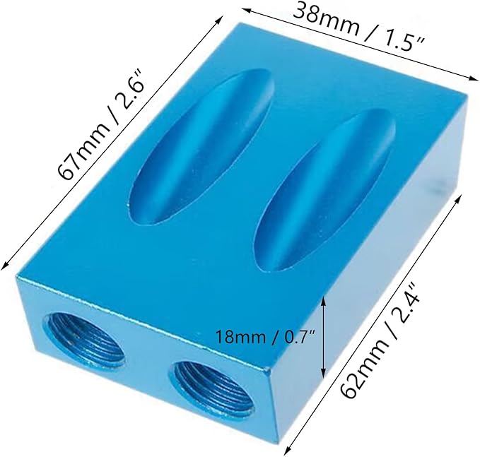 15 Degree Pocket Hole Screw Jig Dowel Drill Joinery Kit Positioner Locator Tool Carpenters Wood Woodwork Guides Joint Angle Tool Carpentry Locator Craft DIY WoodWorking Wood 15Pcs
