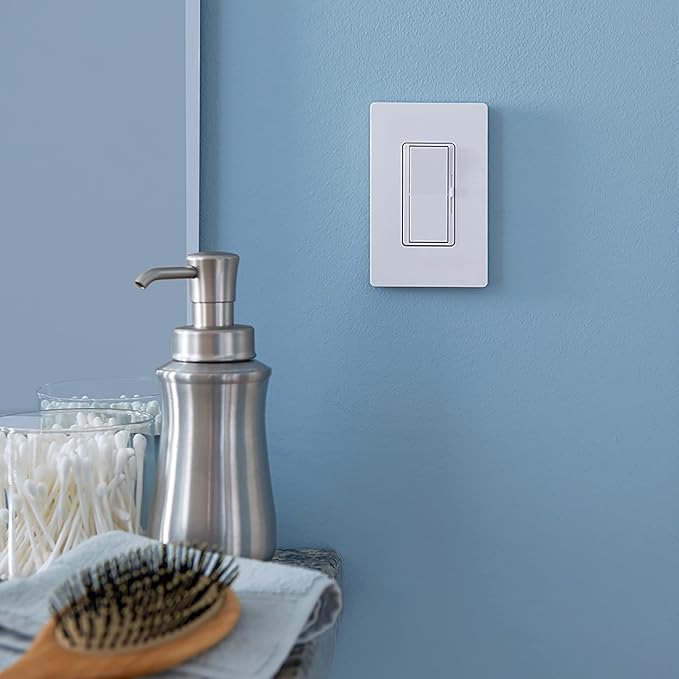 Lutron Claro Light Switch Cover Plate, 1 Gang Wallplate, for Decorator Light Switches, Screwless Switch Plate Cover, Gloss, CW-1-GR-2, Gray, 2 Pack