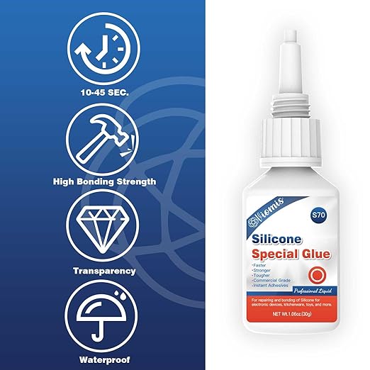 30g Silicone Glue - Strong Adhesive for Repairs and Sealing | Waterproof, Heat-Resistant, and Flexible | Ideal for Glass, Ceramics, Electronics, and More