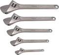 WEDO 5PCS Adjustable Wrench Set 4",6",8",10",12",Stainless Steel | Wide Jaw Spanner,Professional Spanner,Precision Jaws,Corrosion Resistant,For Automotive,Home and Plumbing Repairs
