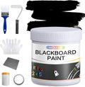 Chalkboard Paint Black Chalk Board Paint for Wall, Wood, Metal, Glass, Plaster Boards Sign, Frame or Any Surface, Use with Chalk Pen Wet Erase, Non-Toxic, Quick-Dry - 1000g, 32Oz Cover 130 sf