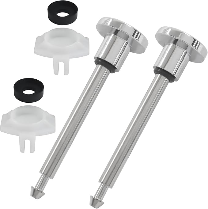 2 Set Chrome Tub Spout Diverter Repair Kit, Bathroom Shower Bathtub Leaky Faucet Repair Replacement Parts, Including Diverter Valve Stems and Cup Seals for Leaky Bathtub Faucets