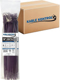 Kable Kontrol Cable Zip Ties, 14 Inch, 3500 Pcs, HD 120lbs Test, Purple | Nylon Plastic, Self Locking, UL Listed, Indoor Use