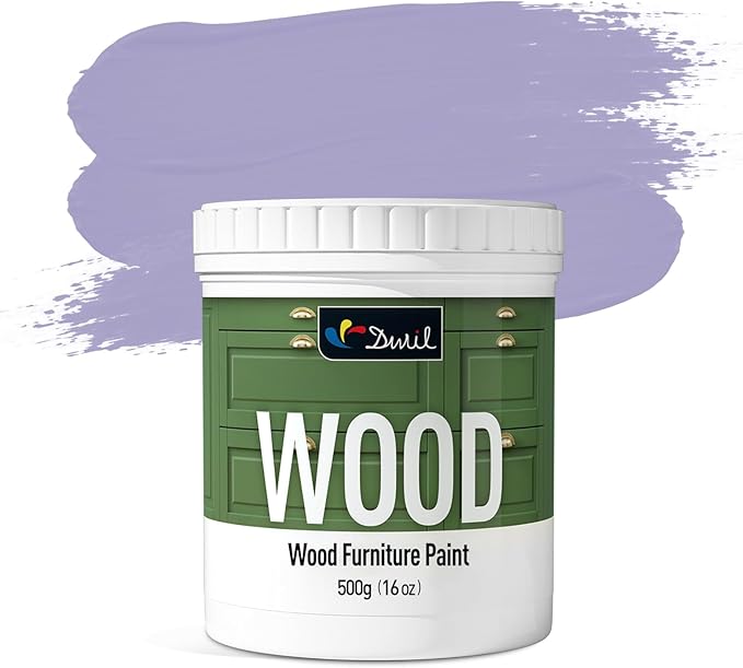 DWIL Matte Finish Furniture Paint - 16 Oz Wood Paint for Cabinets, Doors, Tables, and Dressers Refinishing - Water-Based, Non-Toxic & Odorless, Easy to Apply(Lavender)-Without Tools