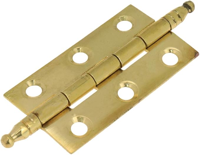 Quluxe 2" Door Hinges, Lengthened Axis Square Hinge, Antique Brass Hinges for Cabinet Doors Dresser Drawer Closet with Screws- Gold (Pack of 4)
