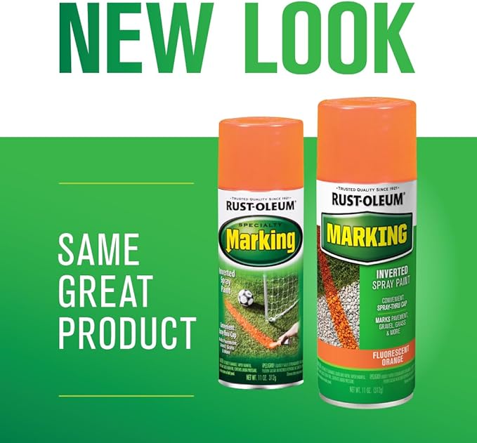 Rust-Oleum 1987830 Specialty Marking Spray Paint, 11 oz, Fluorescent Orange