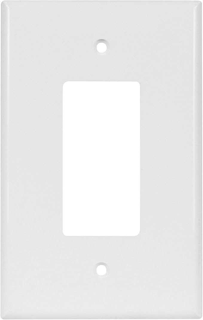 ENERLITES Decorator Light Switch or Receptacle Outlet Wall Plate, Over-Size 1-Gang 5.5" x 3.5", Polycarbonate Thermoplastic, 8831O-W, White