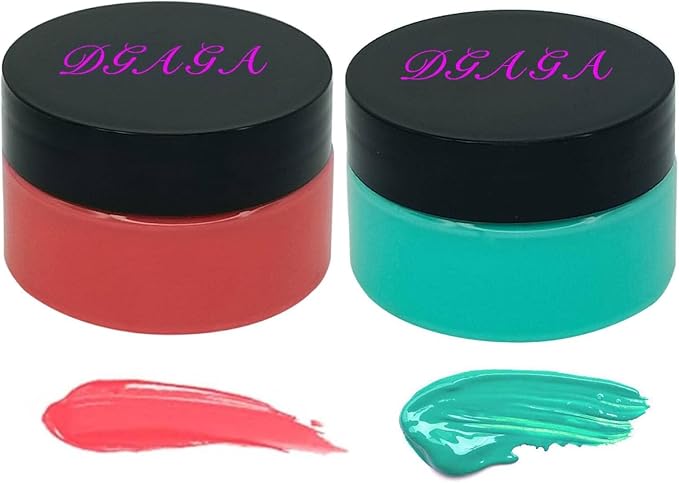 DGAGA 2 Jar of Chalk Paste,Christmas Chalk Paste Paint for Stencils,Red Fabric Ink,Emerald Lake Self Adhesive Silk Screen Stencil Paste,Chalkboard Paste for Wood,Canvas,Paper,Permanent,Home Decor