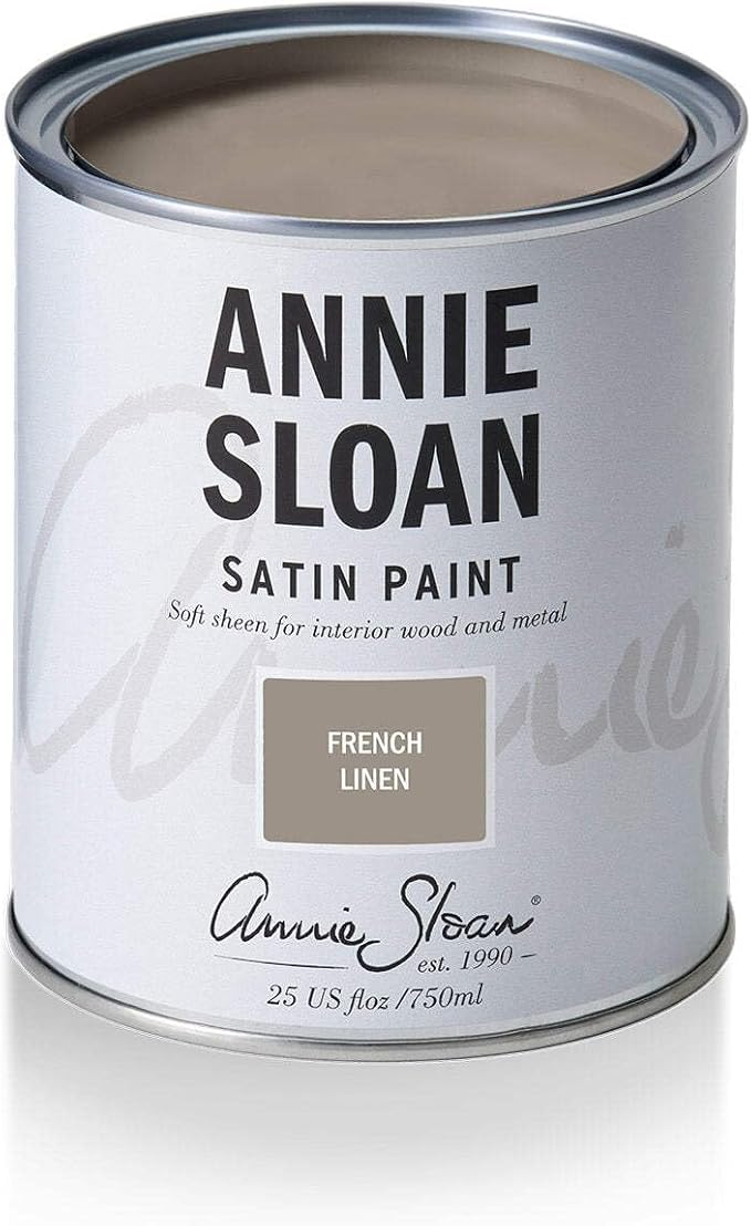 Annie Sloan Satin Paint (French Linen, 25 Fl Oz/750 mL). Soft sheen for interior wood and metal. Self-leveling, all-in-one paint with no wax or lacquer required.