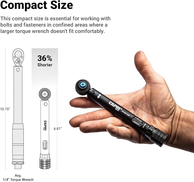 Capri Tools 1/4 in. Drive Mini Torque Wrench Set, 3-16 Nm