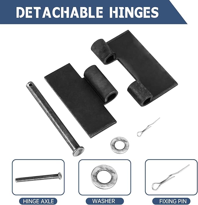 3 Pcs Weld On Hinges Heavy Duty 4" x 4", MOZCORN Weldable Butt Hinges for Gates Garage Trailer Doors, Thickness 4.5mm, Load Up to 1000lbs