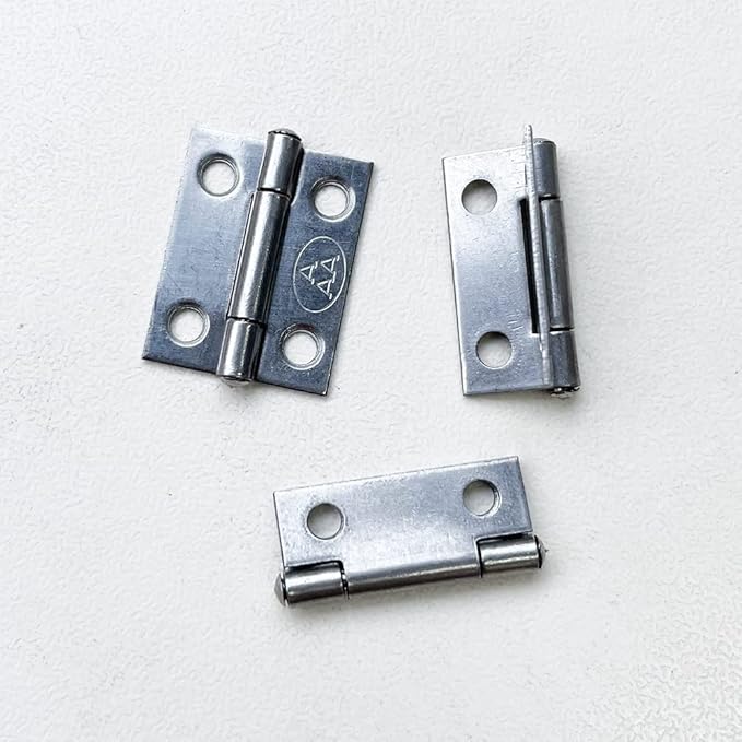 10pcs 304 Stainless Steel 3/4-inch Folding Butt Hinges Mini Hinges Small Box Hinges for Case Wooden Jewelry Box Lid (19mm x 15mm x 0.6mm)