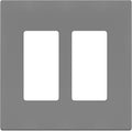 ENERLITES Screwless Decorator Wall Plates Child Safe Outlet Covers, Gloss Finish, Medium Size 2-Gang 4.88" H x 4.92” L, Unbreakable Polycarbonate Thermoplastic, SI8832M-GY, Gray