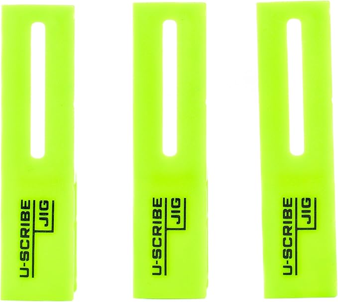 u-scribe jig 18mm (11/16") Set of 3 Woodwork & Carpentry Jigs - Makes Scribing Fillers, Toe Kicks and Ceiling Scribes easy, ideal for Carpenters, Joinery, Furniture and Cabinet Installing