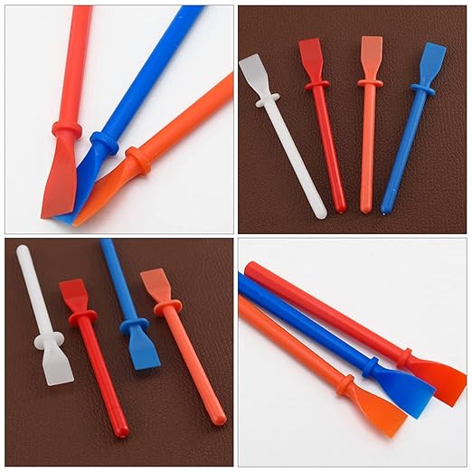 Healifty Tools Repair Kit Silicone Glue Brush 6pcs Glue Smear Sticks Applicator Kit Spreader Handmade Scraping Spreaders Sewing Accessories Flex Silicone Spatula Spatula