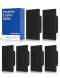 ELEGRP Smart Dimmer Light Switch DPR30, 2.4GHz Wi-Fi Dimmer Switch Compatible with Alexa and Google Assistant, Single Pole/3 Way, Needs Neutral Wire, No Hub Required, UL Listed, Matte Black, 6 Pack