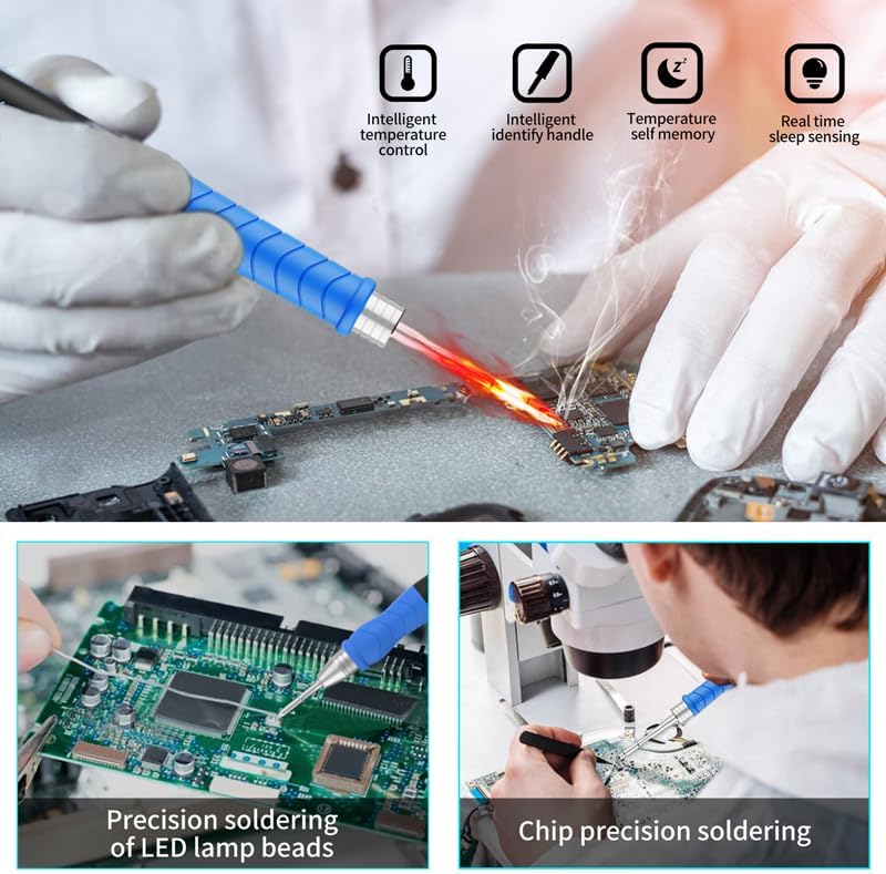 AiXun T420D 200W Dual Channel Electronics Soldering Station with T245/T210/T115 Handle and 9 Tips