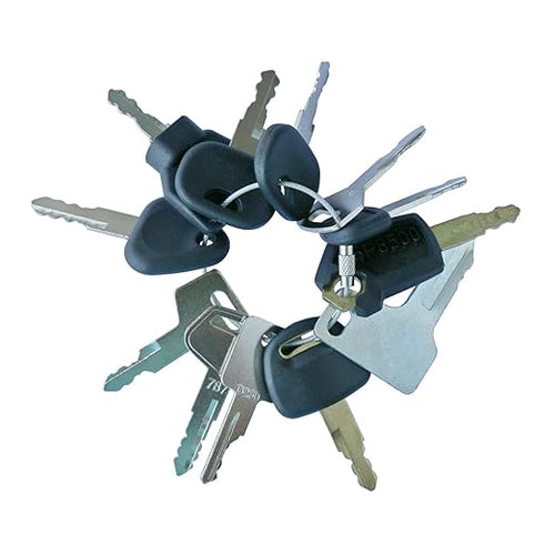12 Heavy Construction Equipment Ignition Keys Set for Caterpillar Case Komatsu JD JCB Bobcat Takeuchi Yanmar