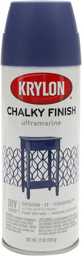 Krylon K04109000 Chalky Finish Spray Paint, Ultramarine, 12 Ounce, Aerosol