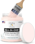 Chalky Chicks All-in-One Chalk Paint for Furniture or Cabinet - 8 Fl Oz - Matte Finish Paris Pink for Metal, Wood Furniture Paint - No Sanding All-in-One for Home Decor & Crafts, USA Made