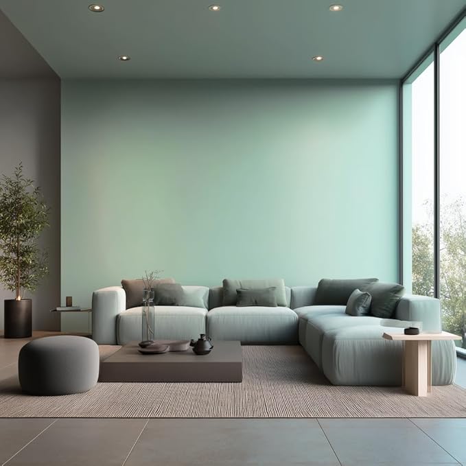 EVOLVE Paint & Primer: Environment-friendly, Low Sheen with One-coat Coverage for Interior & Exterior surfaces (Seafoam Green, 1-Gallon)