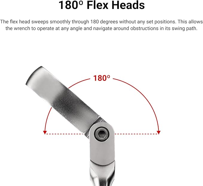 TEKTON 14 mm Flex Head Ratcheting Combination Wrench | WRC26414 | 12-Point