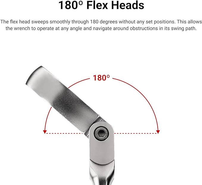 TEKTON 18 mm Flex Head Ratcheting Combination Wrench | WRC26418 | 12-Point