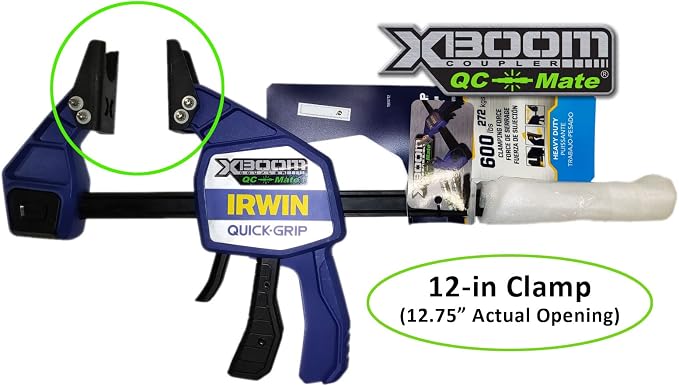 QC-Mate by XBoom Coupler (1/2" & 3/4" Duo-Jaw Set, 12” QC-Mate Clamp)