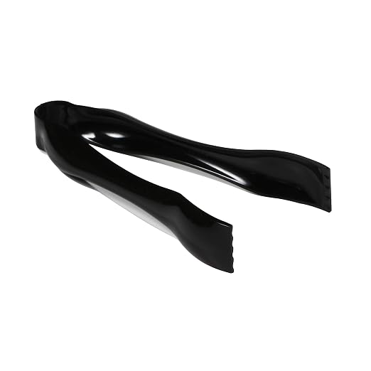 6" Serving Tong, Black, Durable Plastic, Disposable, 72 Count