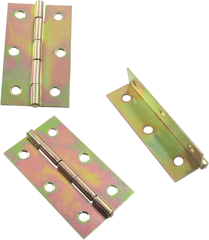 Murtenze 12 Pack 2.5 Inch Door Hinge, Colorful Butt Hinge Ball Bearing Window Outdoor Hinges with Mounting Screws