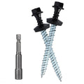 Metal Roofing Screws 10 x 2 inch, Black Hex Head Sheet Metal Roof Screw with EPDM Washer for Corrugated Roofing (250Pcs)