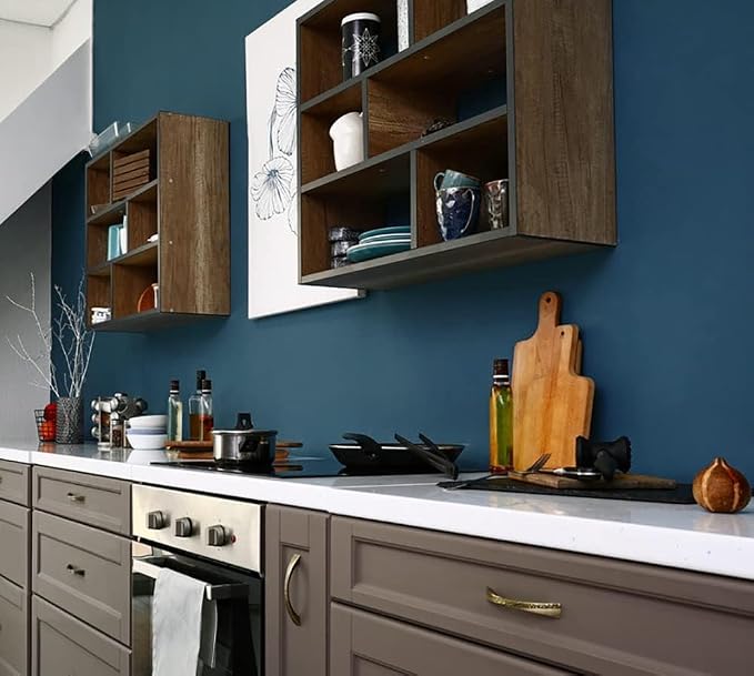 Safiyya 118"x17.7" Dark Blue Peel and Stick Wallpaper Blue Contact Paper Solid Color Removable Self Adhesive Wallpaper Decorative Vinyl Rolls for Wall Furniture