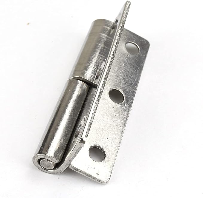 2pcs Lift Off Hinge Small Slip Joint Flag Hinges-Lift Off Right Handed Lid Door - 3inch Long 6 Holes Lift Off Hinge