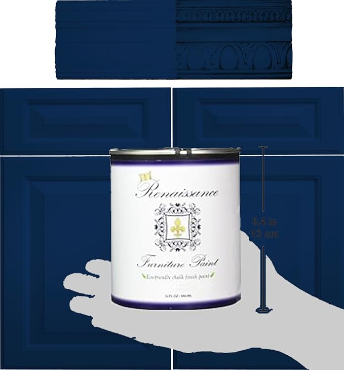 Retique It Chalk Furniture Renaissance Furniture & Cabinet Paint, 32 oz (Quart), Black Indigo, 32 Fluid Ounces