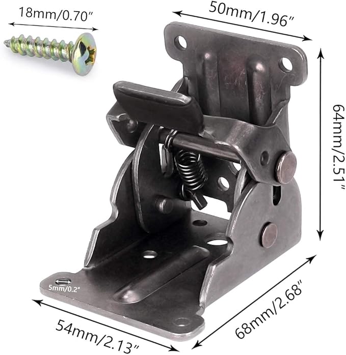 8 Pack Locking Hinge for Folding Table Brackets, Heavy Duty Folding Brackets 90 Degree Self Locking Folding Hinge for Table Legs Furniture