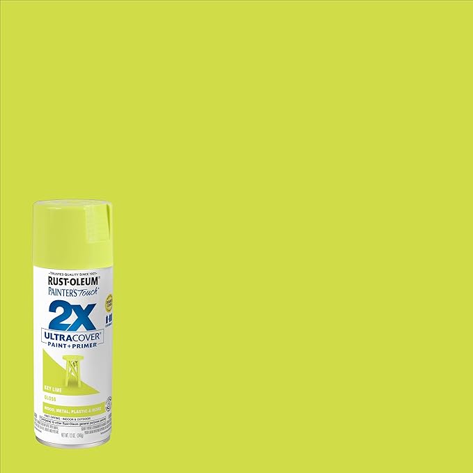 Rust-Oleum 249104 Painter's Touch 2X Ultra Cover Spray Paint, 12 oz, Gloss Key Lime