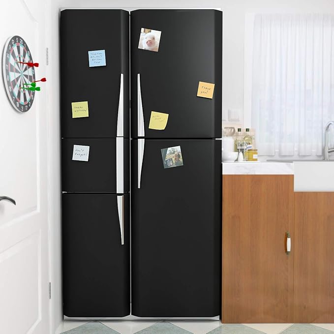 Black Contact Paper for Cabinets Black Peel and Stick Wallpaper Matte Solid Color Cabinet Vinyl Wrap for Bedroom Decorative 17.7"x120" Contact Paper for Wall Removable Wallpaper Self-Adhesive