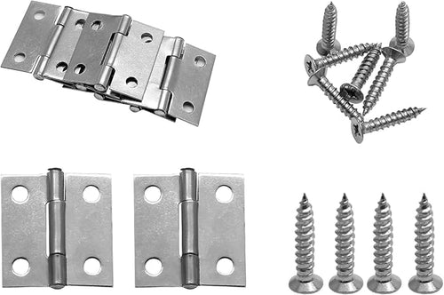 12Pcs 1 Inch 304 Stainless Steel Butt Hinges, Sliver Jewelry Box Hinges Small Cabinet Hinge Square Door Hinge Folding Craft Heavy Duty for Furniture Cupboard Drawer