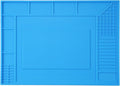 Noah Premium Heat Resistant Soldering Mat 932°F,Silicone repair Mat for Soldering Desoldering,Cell Phone, Laptop Repair, 11.8''x8.3'',blue
