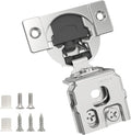 Chibery 50 Pack 1-5/16" Overlay 3D Soft Close Concealed Hinge for Face Frame Door, Smooth Slow Self Closing Hinges, Satin Nickel, Hidden 105° Open Angle Stainless Steel Hinge for Kitchen Cabinet Door
